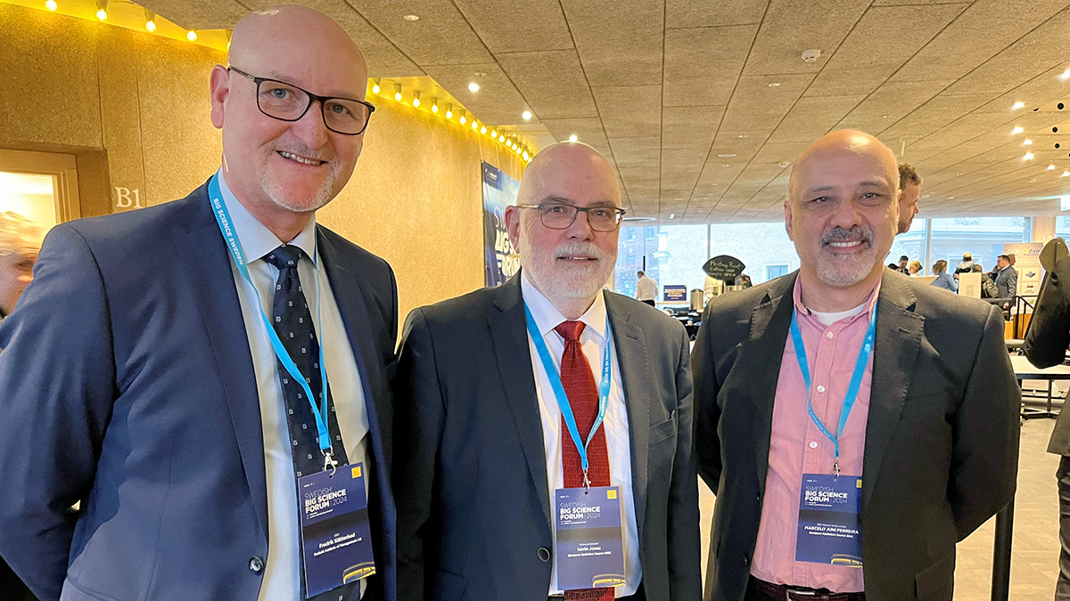 &lt;p&gt;Networking in progress: Fredrik Slätterhed, CEO Maderik Institute of Management, Kevin Jones, Technical Director, ESS, and Marcelo Juni Ferreira, Vacuum Group Leader ESS.&lt;/p&gt;