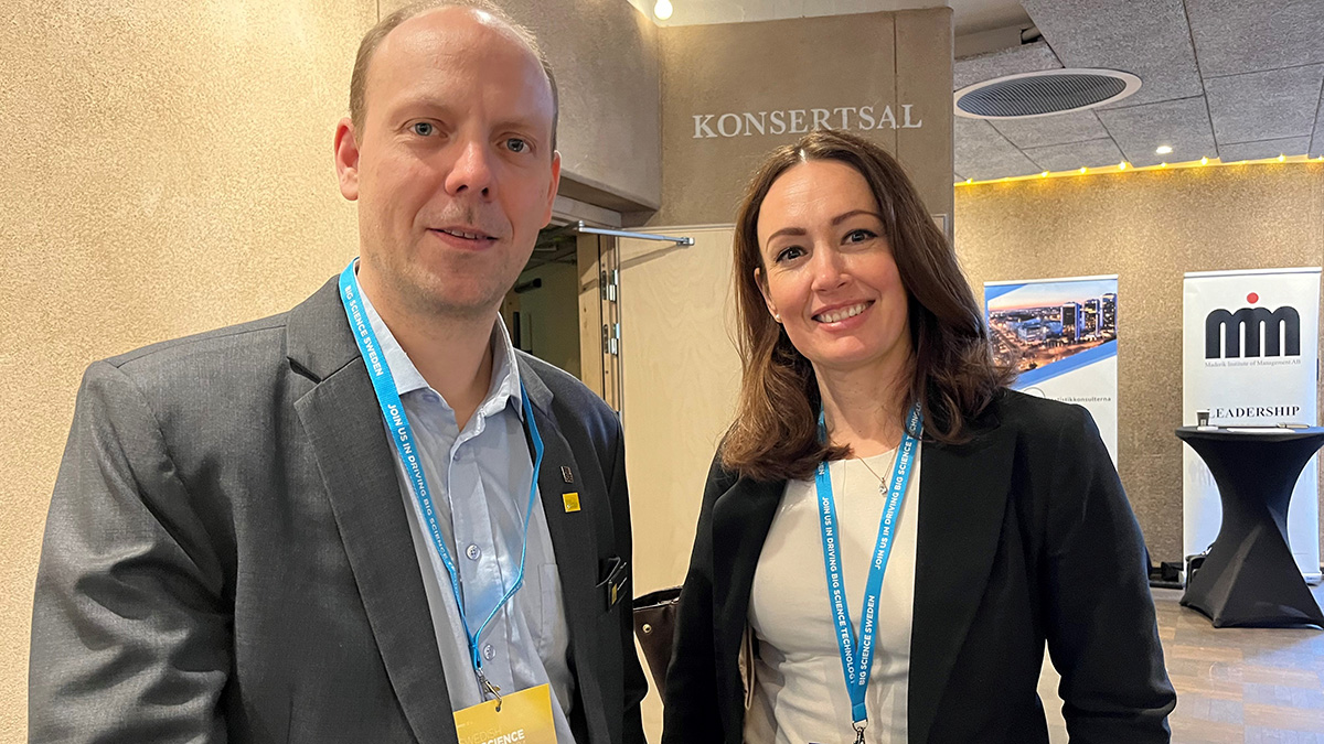 &lt;p&gt;Sven-Christian Ebenhag (Big Science Sweden) and Monika Fuller (RISE). Monika was looking forward to networking and hearing more about what is going at SKAO.&lt;/p&gt;