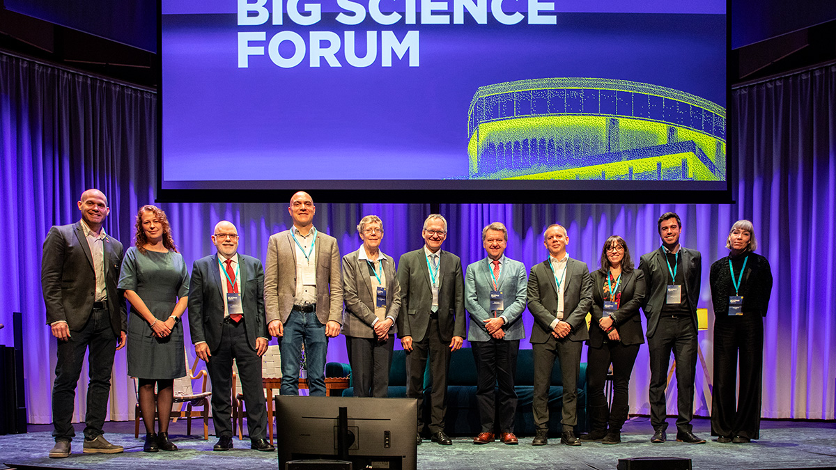 &lt;p&gt;Fredrik Engelmark and Catarina Sahlberg (Big Science Sweden), Kevin Jones (ESS), Antonio Bonucci (European XFEL), Anna Hultin Stigenberg (MAX IV), Jörg Blaurock (FAIR and GSI), Adrian Russell (ESO), Magnus Göhran (ITER), Alice Pellegrini (SKA), Joshua Davison (CERN), and Darja Isaksson (Vinnova).&lt;/p&gt;